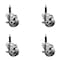 Service Caster 3'' Semi Steel Swivel 3/4'' Expanding Stem Caster Set with Brake, 4PK SCC-EX20S314-SSS-TLB-34-4 - alternate 1